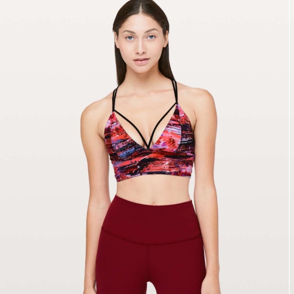 🌺Lululemon Pushing Limits Bra Dahliascape Color